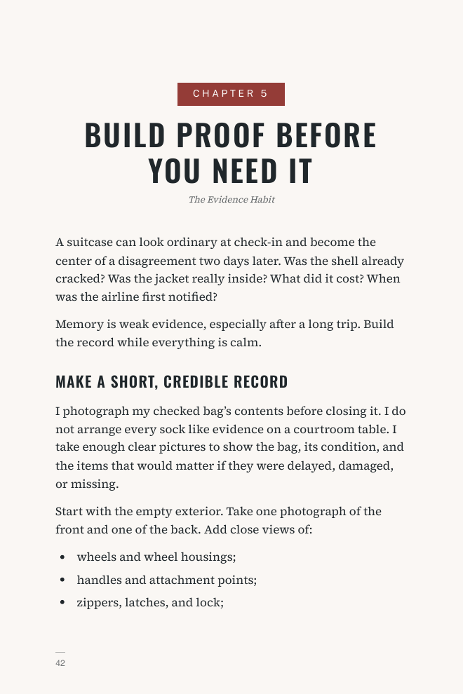 Page 43 — Build Proof Before You Need It